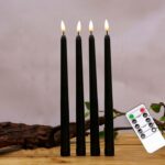 4 PCS B002 Luz de vela de simulación electrónica de poste largo con control remoto, B002 White