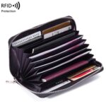 1659 RFID antimagnético antirrobo bolsa de pasaporte bolsa de documentos cartera, Amarillo, Negro, Red Wine, Marrón, Verde, Lotus, Naranja, Lavender Purple, Linen Blue, Gris, Ivory White, Caqui, Baby Pink, Café - Imagen 2