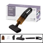 K9T 6W 3000 Pa Inalámbrico Instrumento de eliminación de ácaros Aspirador portátil de mano, K9T (Black)