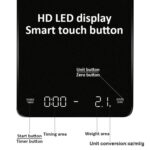 Escala de café electrónica LED para el hogar, Black, Blue - Imagen 4