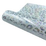 Gráficos de bricolaje de vinilo autoadhesivo degradado para la decoración de la calcomanía de la ventana del hogar, White Leopard Print 30.5cm x 100cm