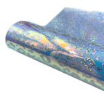 Gráficos de bricolaje de vinilo autoadhesivo degradado para la decoración de la calcomanía de la ventana del hogar, Blue Leopard Print 30.5cm x 50cm