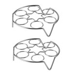 2 estantes para huevos al vapor de acero inoxidable para cocina, estilo:, 4.0 Line Short Feet