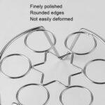 2 estantes para huevos al vapor de acero inoxidable para cocina, estilo:, 4.0 Line 6-pointed Star High Feet - Imagen 4