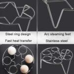 2 estantes para huevos al vapor de acero inoxidable para cocina, estilo:, 4.0 Line 6-pointed Star Short Feet - Imagen 5
