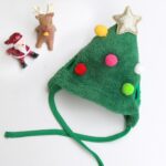 Gorro navideño para mascotas Suministros festivos para aderezos de saliva, Green Hat S