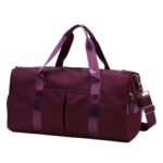 20200 Bolsa de mensajero de fitness deportiva impermeable de gran capacidad, tamaño:, L (Dark Purple)