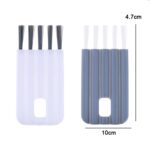 Cepillo de limpieza de grietas de ranura flexible multifuncional para el hogar de 2 piezas, Blanco, Gris - Imagen 2