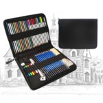 Juego de lápices de colores para bocetos Kit de dibujo para estudiantes de arte, 51pcs/set