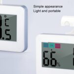 HT-6S Mini termómetro casero con pantalla digital a color de temperatura y humedad de electrones para interiores, Temperature And Humidity White - Imagen 4