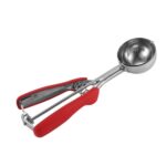 Cuchara para helado con mango de silicona de acero inoxidable 304, diámetro, 4cm