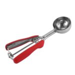 Cuchara para helado con mango de silicona de acero inoxidable 304, diámetro, 5cm