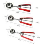 Cuchara para helado con mango de silicona de acero inoxidable 304, diámetro, 6cm - Imagen 3