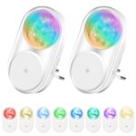2 PCS Smart LED Light Control Night Light RGB Colorful Atmosphere Light con luz para dormir