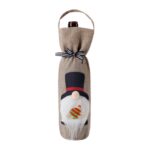 2 piezas de suministros de decoración navideña, funda para botella de champán, bolsa de vino tinto