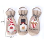 2 piezas de suministros de decoración navideña, funda para botella de champán, bolsa de vino tinto - Imagen 3