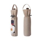 2 piezas de suministros de decoración navideña, funda para botella de champán, bolsa de vino tinto - Imagen 4