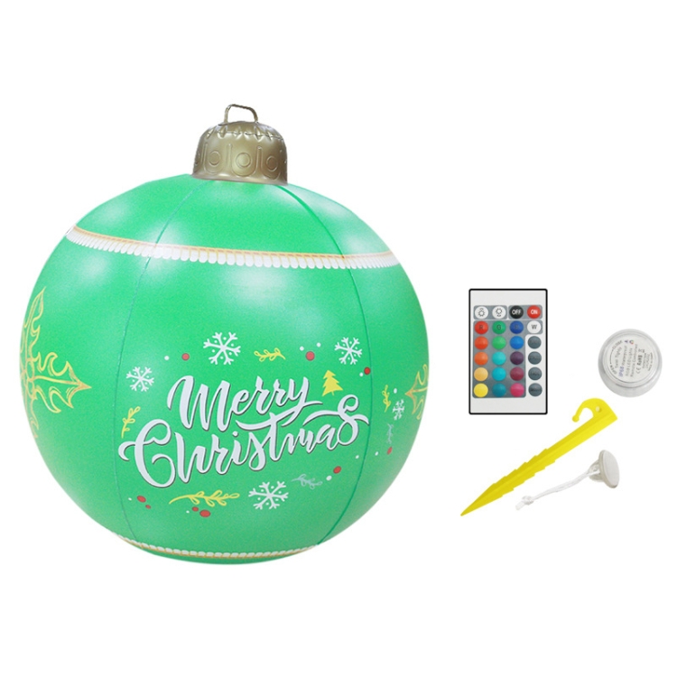 TBD0602794105.jpg MT709 bola de Navidad inflable yarda LED Control remoto bola brillante adorno de Navidad, estilo:, Upgraded TypeWith Lamp (Green) - Imagen 1