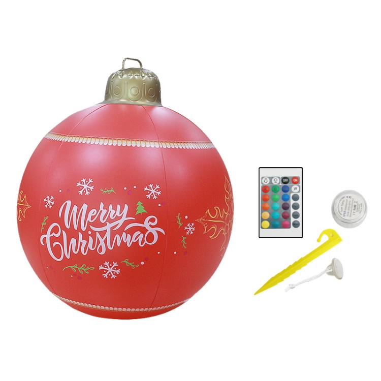TBD0602794108.jpg MT709 bola de Navidad inflable yarda LED Control remoto bola brillante adorno de Navidad, estilo:, Upgraded Type With Lamp (Red) - Imagen 1