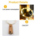 2 luces LED decorativas de Navidad con corcho de vino, especificaciones:, 2m 20 lights - Imagen 4