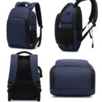 Mochila catiónica SLR Mochila impermeable para fotografía con orificio para cable de auriculares, Azul, Negro, Rojo - Imagen 3