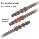 Trípode de fibra de carbono QingZhuangShiDai Q666C portátil para fotografía de viaje con rótula de bola para cámara SLR, Q666C(Black) - Imagen 4