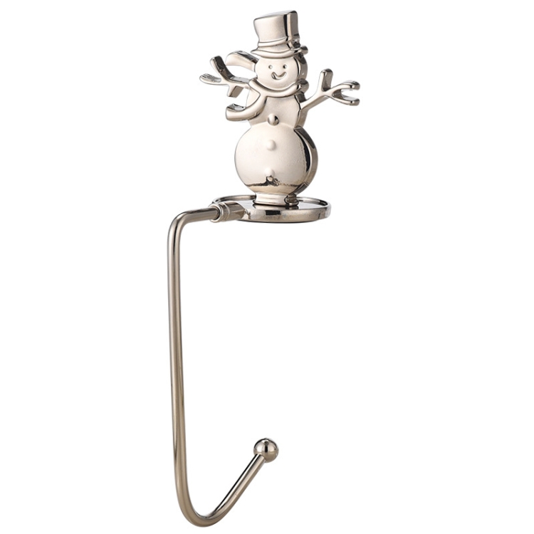 TBD0602796204.jpg 2 PCS D1013 Gancho decorativo de Navidad Colgador de Navidad de dibujos animados, Especificaciones:, Silver Snowman - Imagen 1