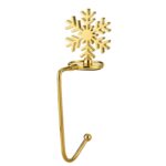 2 PCS D1013 Gancho decorativo de Navidad Colgador de Navidad de dibujos animados, Especificaciones:, Gold Snowflake