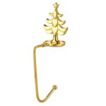 2 PCS D1013 Gancho decorativo de Navidad Colgador de Navidad de dibujos animados, Especificaciones:, Gold Tree