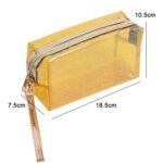 Bolsa de cosméticos portátil transparente con láser de PVC Bolsa de aseo de viaje, Rojo, Verde, Negro, Violeta, Naranja, Rosado, Azul de lago, Plata - Imagen 3