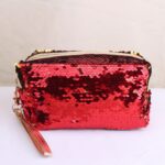 Bolsa de almacenamiento portátil para cosméticos de anís con lentejuelas de viaje, Rojo, Negro, Rosado, Roja de rosa, Royal Blue, Oro, Oro de rosa