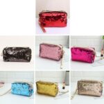 Bolsa de almacenamiento portátil para cosméticos de anís con lentejuelas de viaje, Rojo, Negro, Rosado, Roja de rosa, Royal Blue, Oro, Oro de rosa - Imagen 2