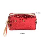 Bolsa de almacenamiento portátil para cosméticos de anís con lentejuelas de viaje, Rojo, Negro, Rosado, Roja de rosa, Royal Blue, Oro, Oro de rosa - Imagen 3