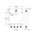 2000~6000MHz SMA 1 a 4 Divisor de potencia Microstrip - Imagen 3