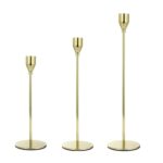 3 PCS / Set Decoración del hogar Candelabro de hierro forjado para bodas, Estilo:, 3 PCS / Set Thin Bottom (Imitation Gold)