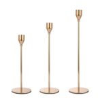 3 PCS / Set Decoración del hogar Candelabro de hierro forjado para bodas, Estilo:, 3 PCS / Set Thin Bottom (Gold)