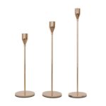 3 PCS / Set Decoración del hogar Candelabro de hierro forjado para bodas, Estilo:, 3 PCS / Set Thick Bottom (Gold)