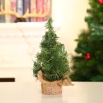 3 piezas de fondo de cáñamo Mini árbol de Navidad centro comercial ventana decoración de escritorio, tamaño:, A-S11 20cm