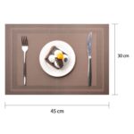 Estera de aislamiento de mesa de comedor occidental tejida de PVC para el hogar, Café, Smoke Gray, Sea Green, Light Blue, Black Gold, Beige - Imagen 3