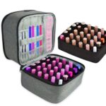 Bolsa de almacenamiento de esmalte de uñas Organizador portátil de lápiz labial de aceite esencial, Grey