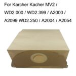 Bolsa de papel de 5 uds. De residuos para Karcher WD2250 / A2004 / A2054 / MV2, accesorios para aspiradora - Imagen 5