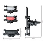 KM-20 Car Universal Air Outlet Gravity Soporte para teléfono móvil, Negro, Plata, Rojo - Imagen 2
