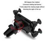 KM-20 Car Universal Air Outlet Gravity Soporte para teléfono móvil, Negro, Plata, Rojo - Imagen 3