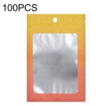 100PCS Bolsa Ziplock de papel de aluminio Bolsa de embalaje sellada con cable de datos de joyería, Tamaño:, 7.5x10cm (Yellow Gradient)