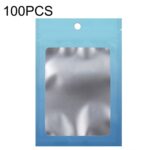 100PCS Bolsa Ziplock de papel de aluminio Bolsa de embalaje sellada con cable de datos de joyería, Tamaño:, 12x18cm (Blue Gradient)