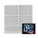 Molde de silicona para bricolaje con marco de fotos cuadrado en forma de corazón, especificaciones:, L (Square) - Imagen 2