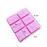 2 uds 6 rejilla cuadrada panal cubo de hielo pastel molde cuadrado hecho a mano jabón molde, Soap Mould - Imagen 2