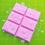 2 uds 6 rejilla cuadrada panal cubo de hielo pastel molde cuadrado hecho a mano jabón molde, Soap Mould - Imagen 3