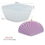 Molde de silicona para velas perfumadas DIY Scallop, LZ-66 - Imagen 2