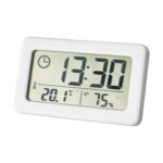 YD005 Mini luz y pantalla LCD delgada Medidor de temperatura / humedad Reloj electrónico, Blanco, Rojo, Verde, Azul, Negro